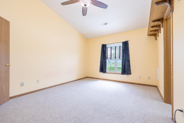 1534 Cross Pointe Cir, Bellefontaine, OH 43311 - carpeted spare room featuring lofted ceiling and a ceiling fan