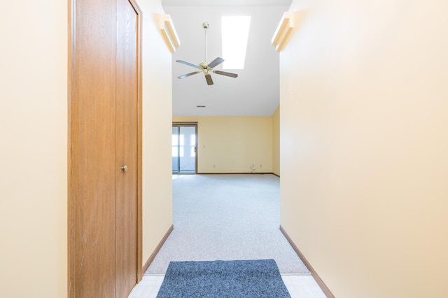 1534 Cross Pointe Cir, Bellefontaine, OH 43311 - corridor with light colored carpet and high vaulted ceiling