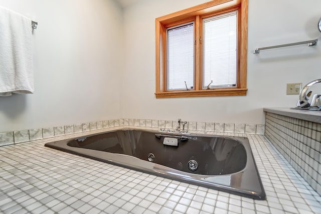 bathroom featuring a jetted tub