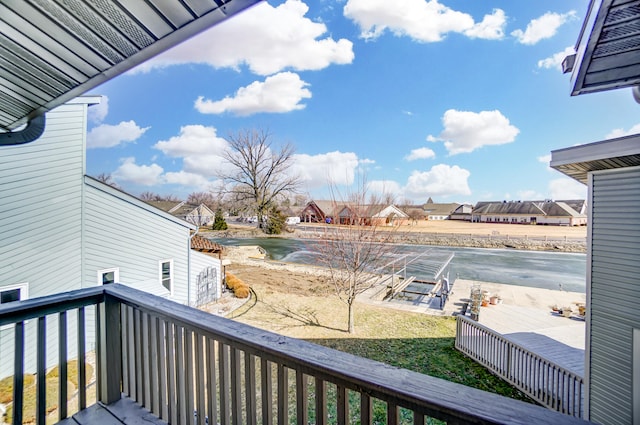 balcony with a residential view