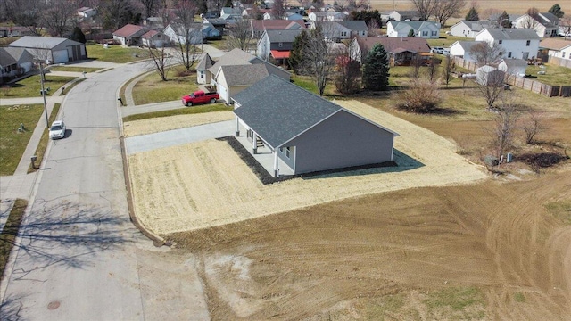 bird's eye view with a residential view