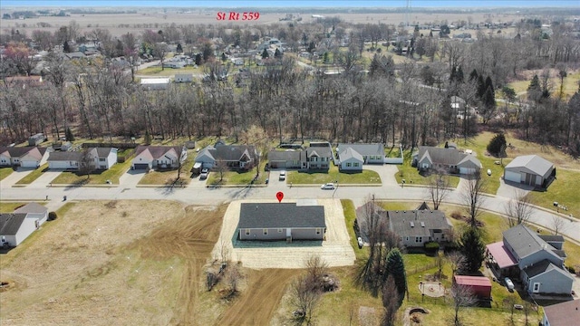 aerial view featuring a residential view