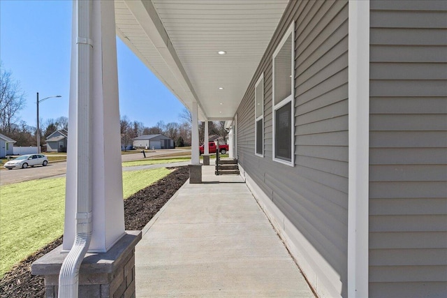 view of patio / terrace with a porch