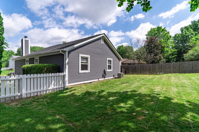 5175 Locust Post Ln, Columbus, OH 43230 - view of property exterior featuring a chimney and a fenced backyard