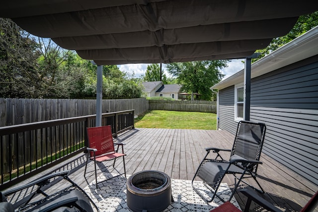 5175 Locust Post Ln, Columbus, OH 43230 - wooden deck featuring a fenced backyard