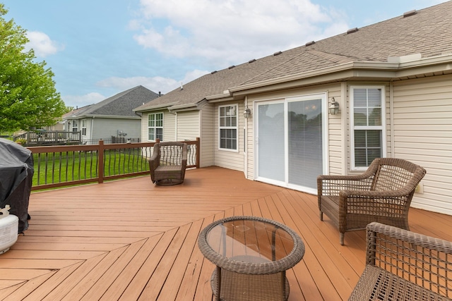 deck with grilling area