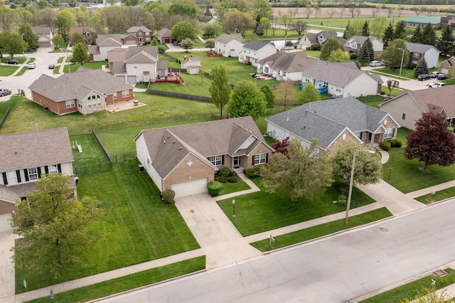 bird's eye view featuring a residential view