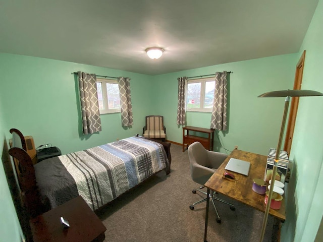 view of carpeted bedroom