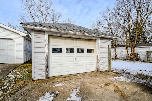 422 New St, Sidney, OH 45365 - view of snow covered garage