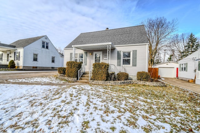 422 New St, Sidney, OH 45365 - bungalow featuring a garage and an outdoor structure