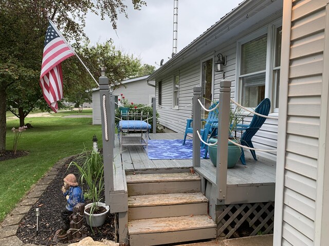 6645 Oak Dr, Celina, OH 45822 - deck featuring a yard