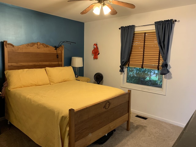 6645 Oak Dr, Celina, OH 45822 - carpeted bedroom featuring baseboards and a ceiling fan