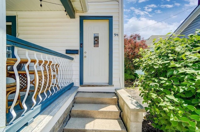 view of doorway to property