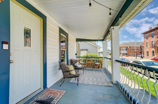 balcony with a porch