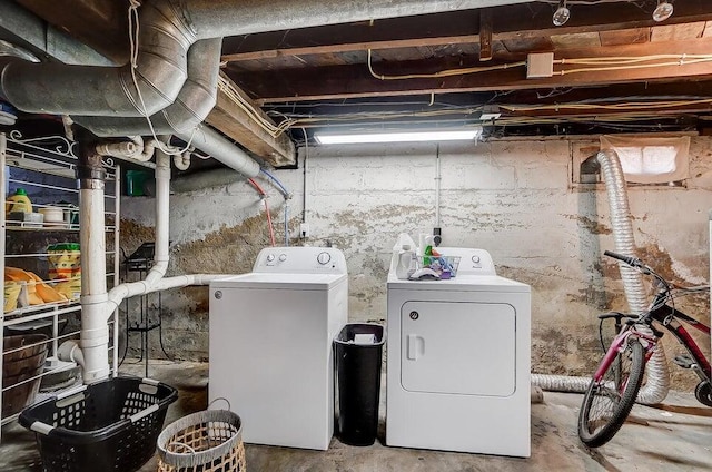 laundry area featuring washer and dryer