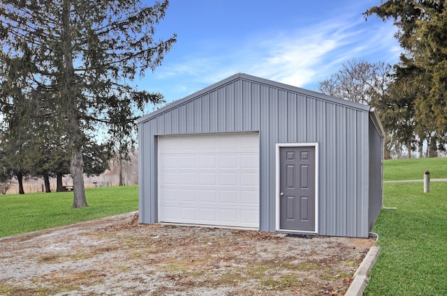 garage with driveway