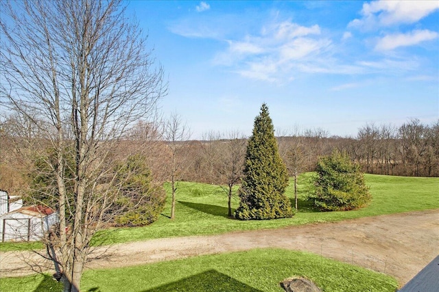 view of home's community featuring a lawn