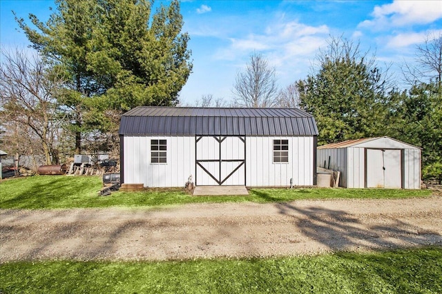 view of shed