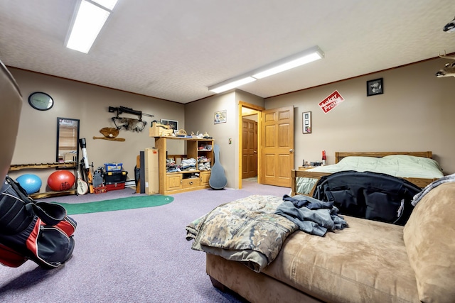 bedroom featuring carpet