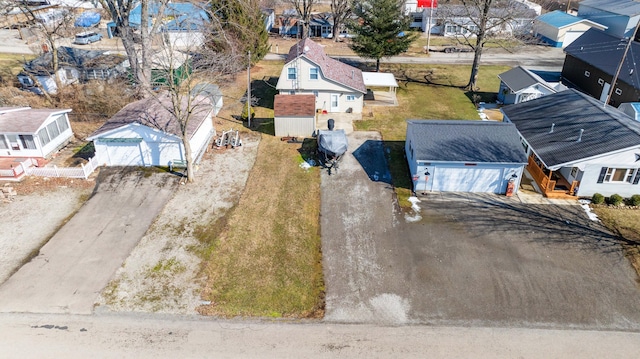 aerial view featuring a residential view