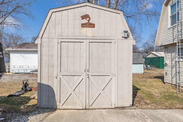 view of shed