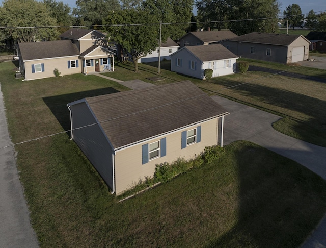 drone / aerial view with a residential view