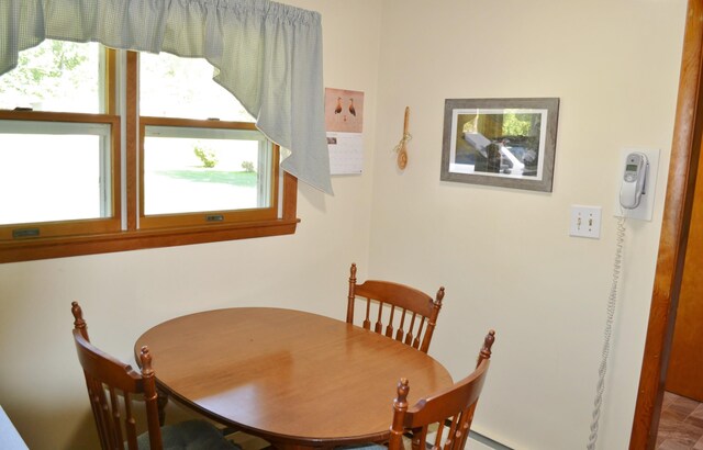 view of dining space