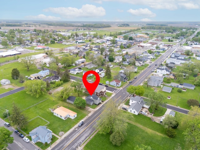 404 N Main St, Jackson Center, OH 45334 - aerial overview of property's location with nearby suburban area