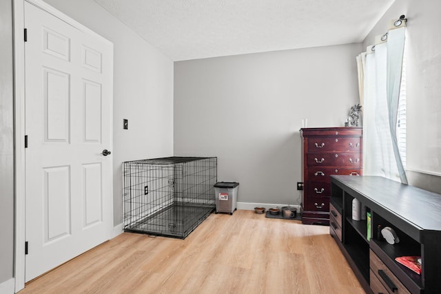 misc room with wood finished floors, a healthy amount of sunlight, and baseboards