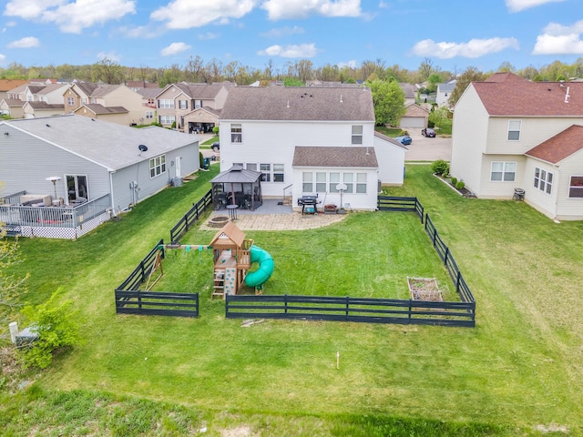 birds eye view of property featuring a residential view