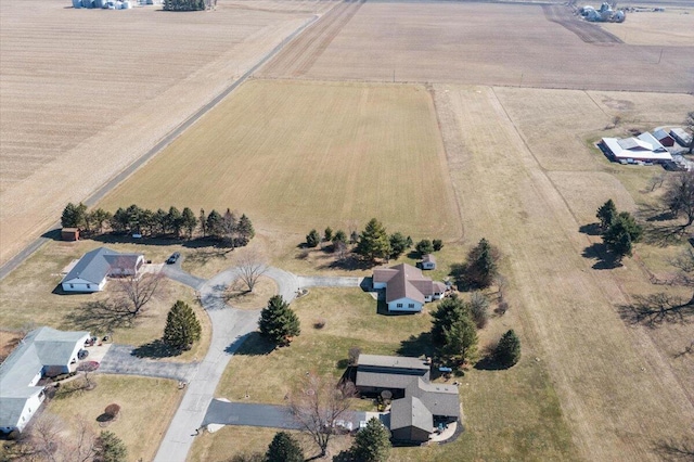 bird's eye view featuring a rural view