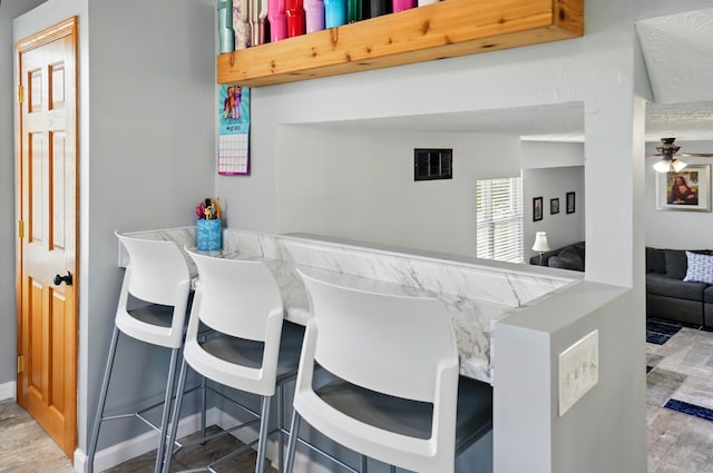 1627 Metcalfe Ave, Columbus, OH 43207 - dining space with wood finished floors and ceiling fan