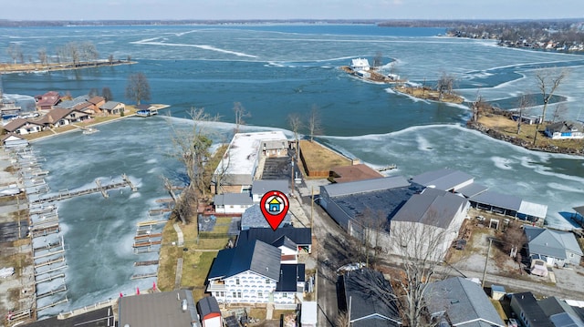 127 Brads Way, Russells Point, OH 43348 - aerial overview of property's location featuring a nearby body of water