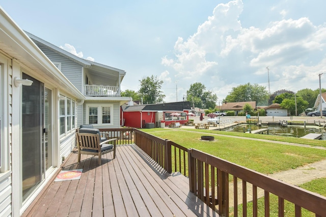 127 Brads Way, Russells Point, OH 43348 - deck featuring a lawn