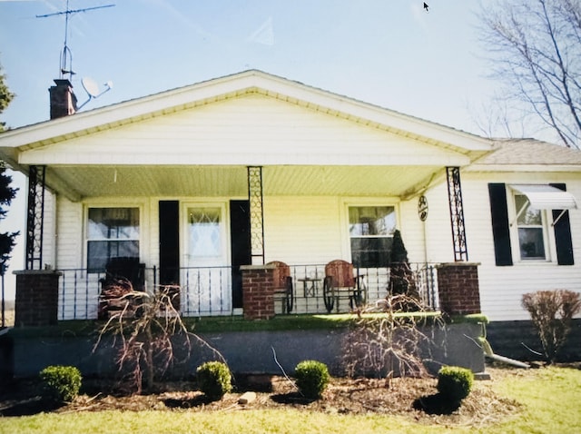 exterior space featuring covered porch