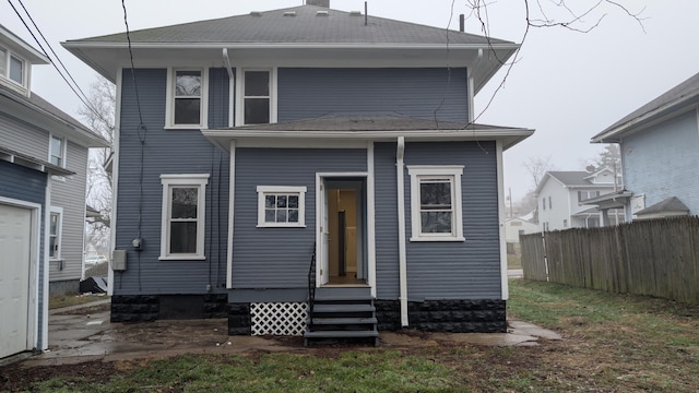 view of rear view of property