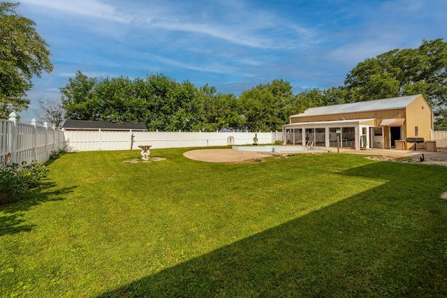 302 N W St, Arcanum, OH 45304 - fenced backyard with a patio