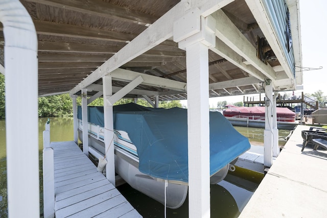 11531 Circle Dr, Lakeview, OH 43331 - dock area with boat lift and a water view