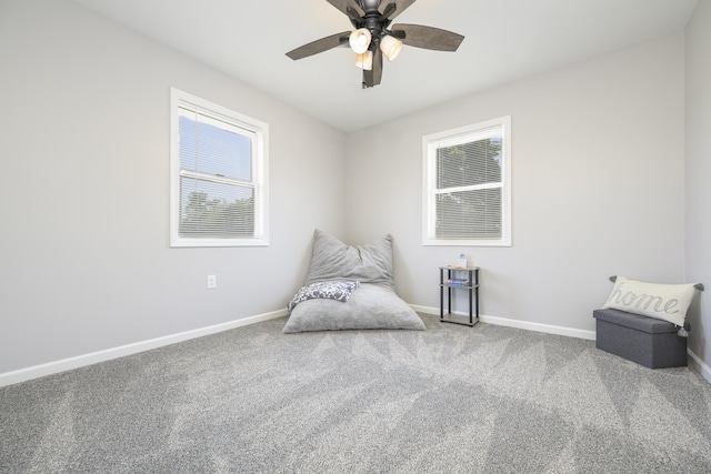 11531 Circle Dr, Lakeview, OH 43331 - unfurnished room with carpet flooring and a ceiling fan