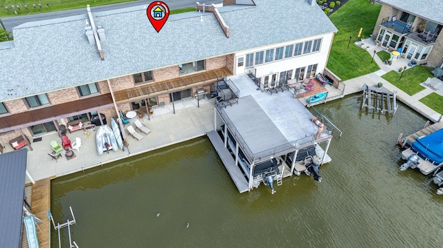 10339 County Road 286 Unit D4, Huntsville, OH 43324 - dock area with a water view and a patio area