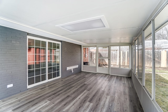 unfurnished sunroom featuring plenty of natural light