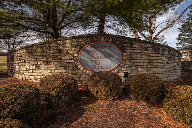 view of community sign