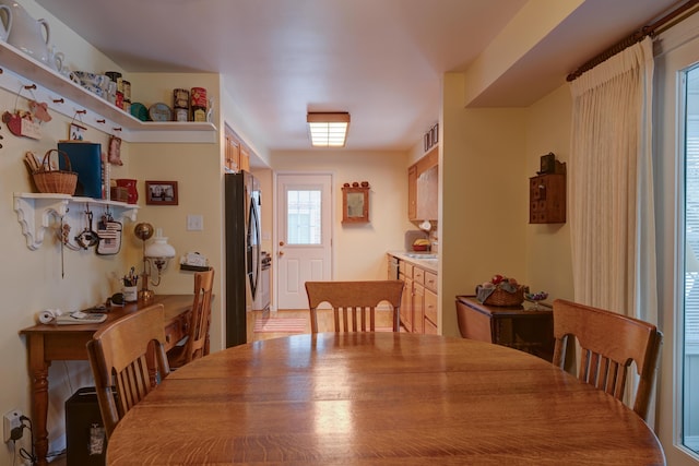 view of dining room