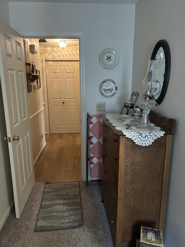 bathroom featuring wood-type flooring