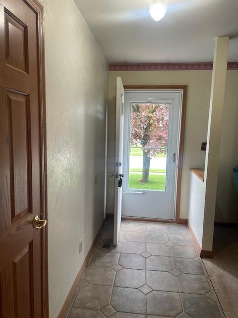 entryway with baseboards