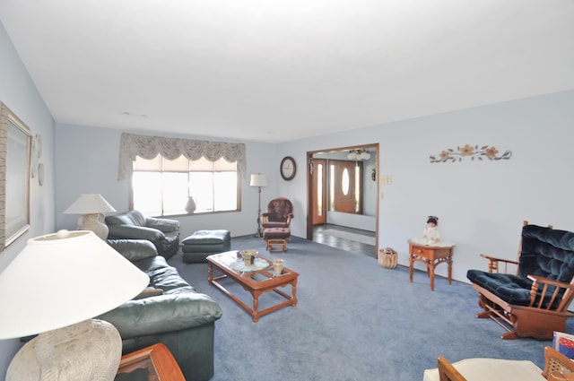 view of carpeted living room