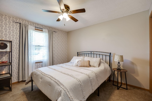 4212 Midfield St, Springfield, OH 45503 - carpeted bedroom featuring wallpapered walls and a ceiling fan