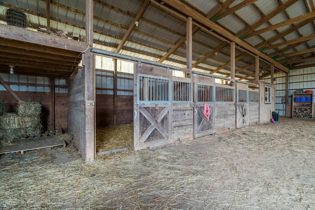 view of horse barn