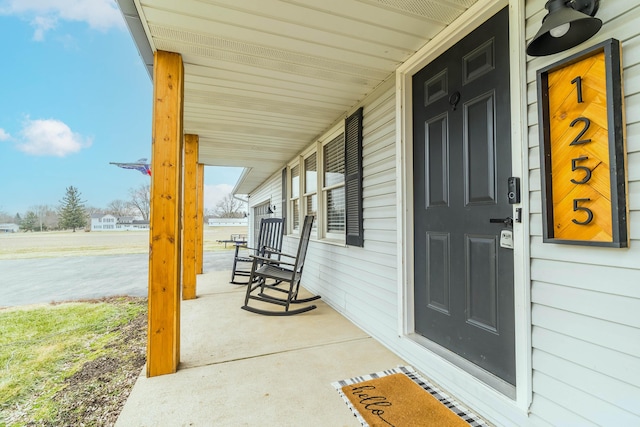 view of patio with covered porch