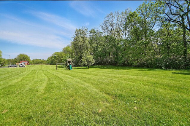 view of grassy yard